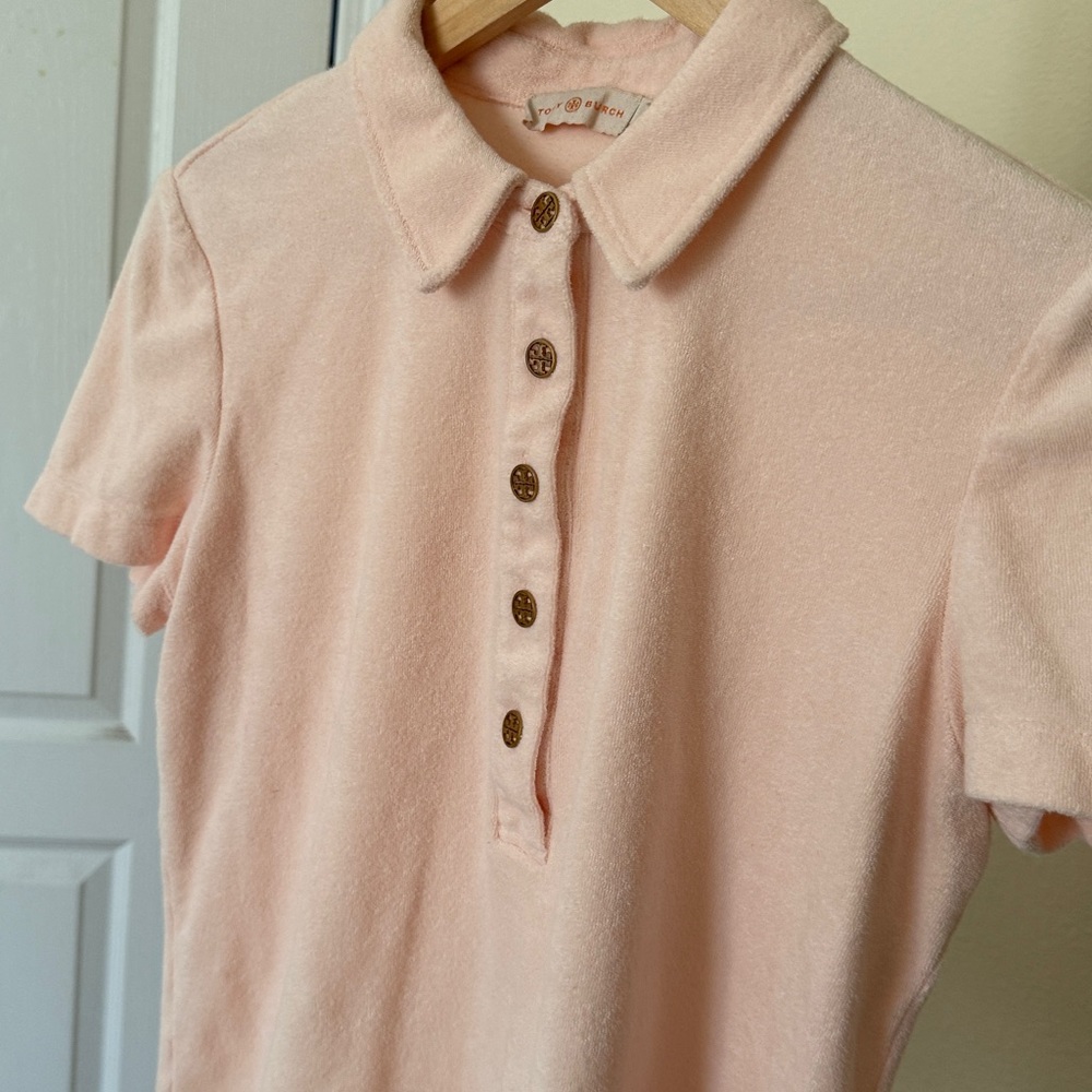 Tory Burch 🌸Pink Collared Button-Up Shirt - Picture 10 of 14